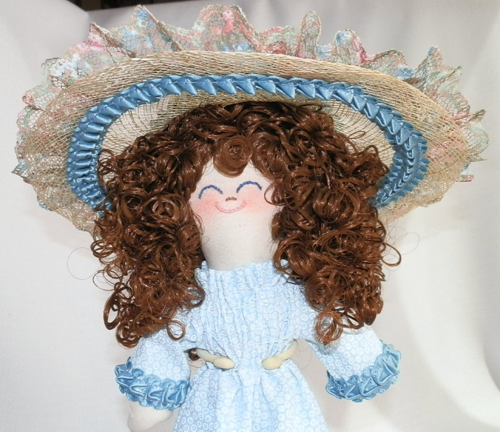 Handmade Rag Doll with Hat on Handmade Artists' Shop