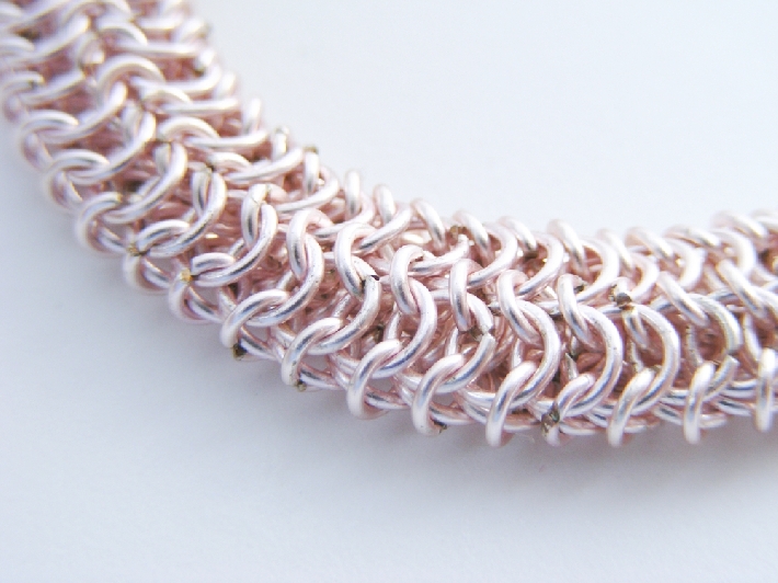 Rose Copper European Chainmaille Bracelet OOAK on Handmade Artists' Shop