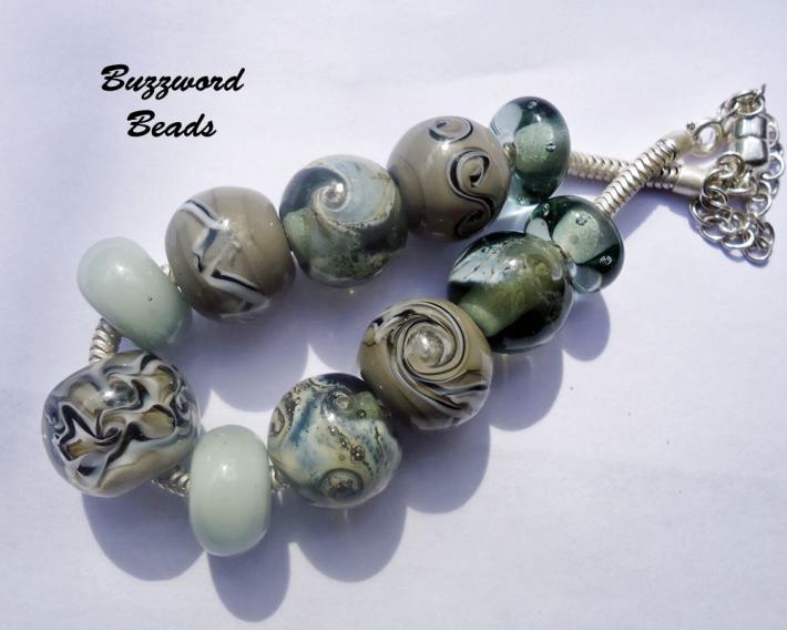 Silver Lining European Charm Bead and Silver Bracelet on Handmade Artists' Shop