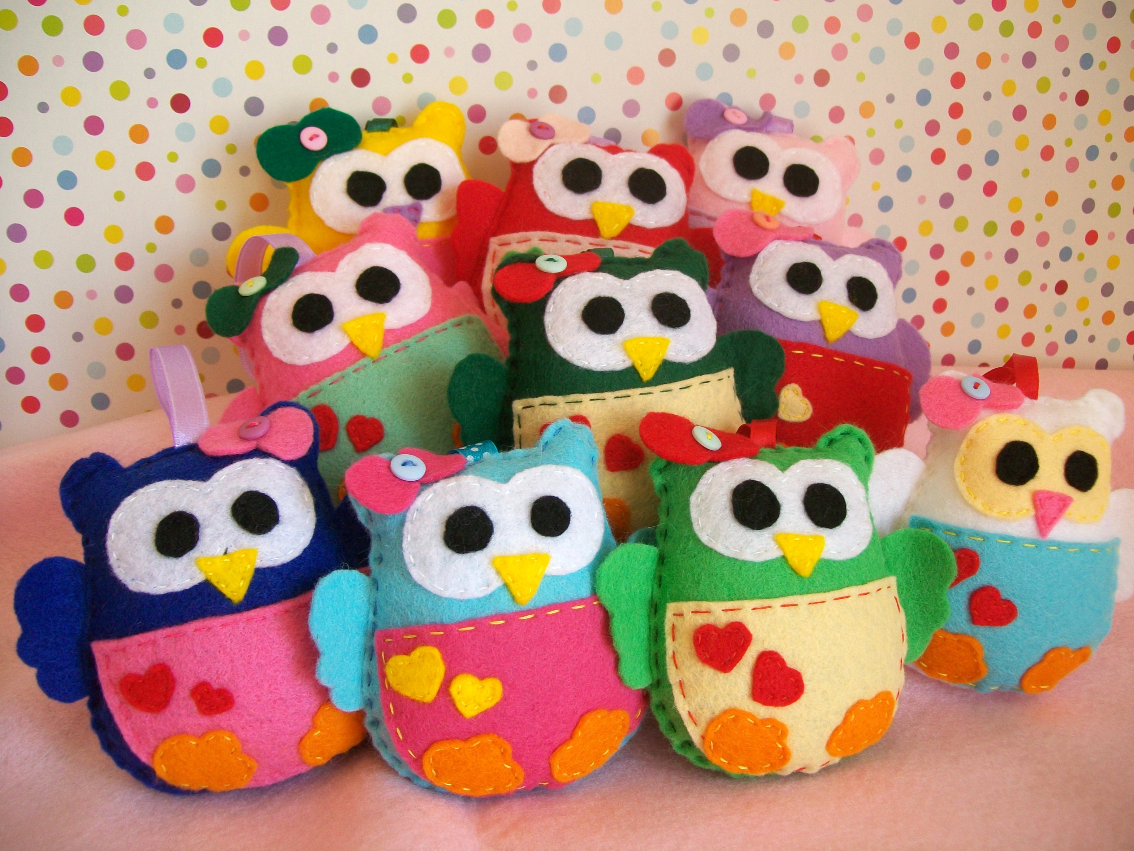 Cute owl softies for nursery decoration, Christmas ornaments or party 