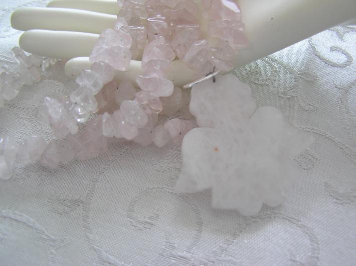 Pink Angel Rose Quartz Angel Necklace on Handmade Artists' Shop