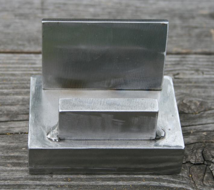 Business Card Holder Welded Scrap Steel on Handmade Artists' Shop