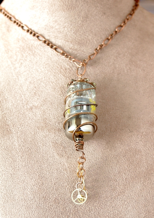 Steampunk Radio VacuumTube Necklace on Handmade Artists' Shop