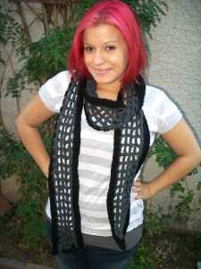 Handmade Charcoal Gray Scarf