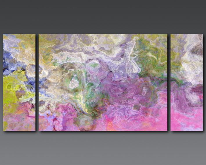 Abstract art 30x60 triptych giclee canvas print In Another Time on Handmade Artists' Shop