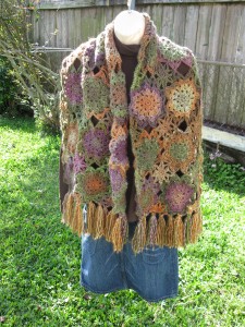 Fallen Leaves Shawl #1