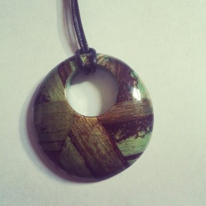 Handmade green pendant
