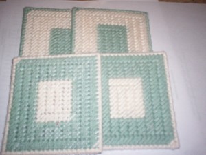 set of 4 geometric coasters