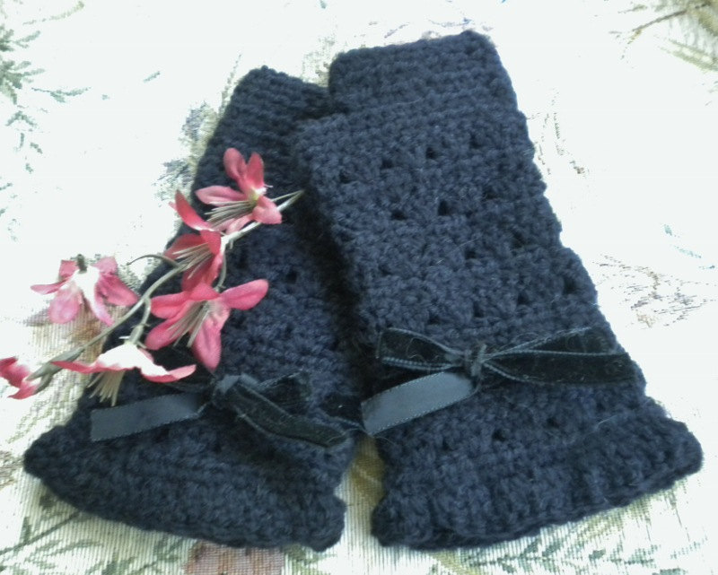 Fingerless Gloves.Black (Sm) (800x641)