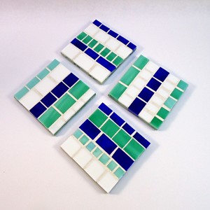 glass mosaic tile coaster