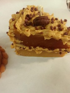 german chocolate cake candle handmade