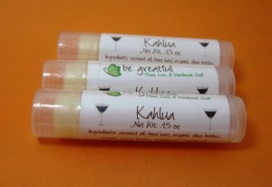 handmade kahlua lip balm