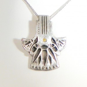 Fine Silver Ancient Egyptian Motif Pendant