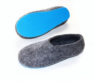 sky blue felted wool shoes for women custom made 2