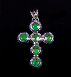 Turquoise Cross Pendant-2