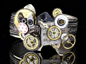 Time is Askew Steampunk Bracelet