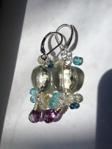 crystal bead earrings