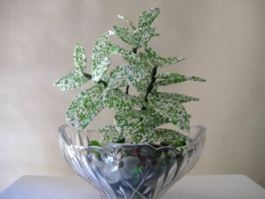 french beaded plant handmade