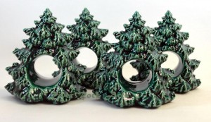 ceramic tree napkin rings