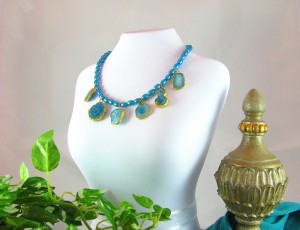 Teal Quartz Pendant Necklace1