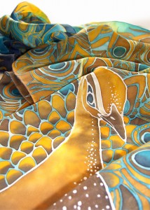 peacock silk scarf minkulul 2