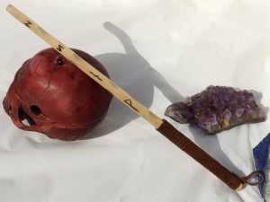 Magic wand handcrafted with Norse runes