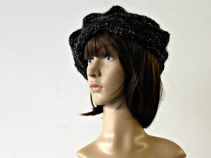 knitted_wool_tam_black_melange 1