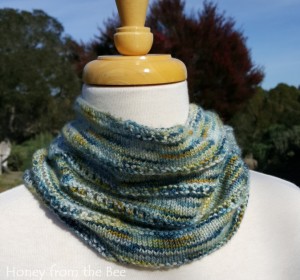 California Beach cowl - teal cashmere cowl