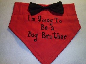 Im going to be a big brother black bow tie
