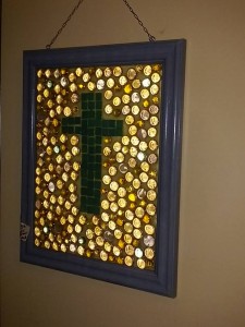 cross mosaic wall art