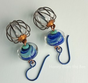 Shark Tank - Blue Artisan Earrings - low res