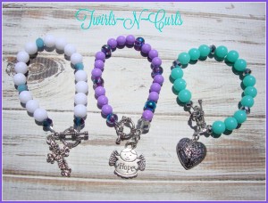 whitepurpleturquoisecrossangelbracelets