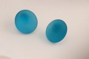 5186 blue frosted earrings