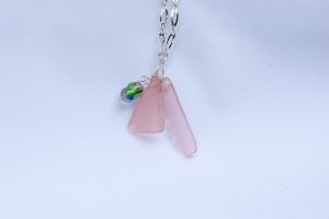 5318 2 piece pink sea glass