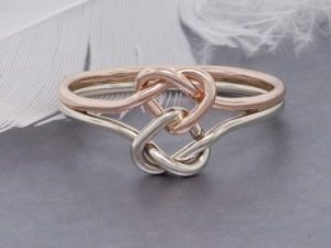 double-heart-knot-unique-engagement-gold-ring
