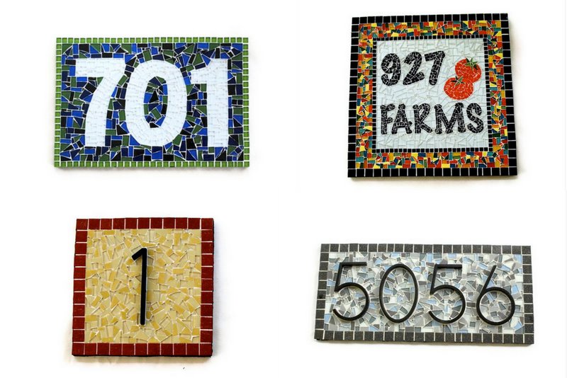 Mosaic House Numbers