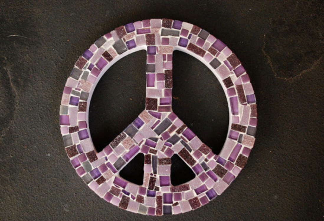 mosaic peace sign