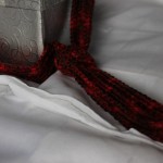 Burgundy Crocheted Tie