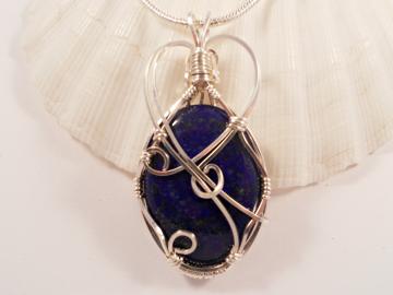 blue handmade pendant