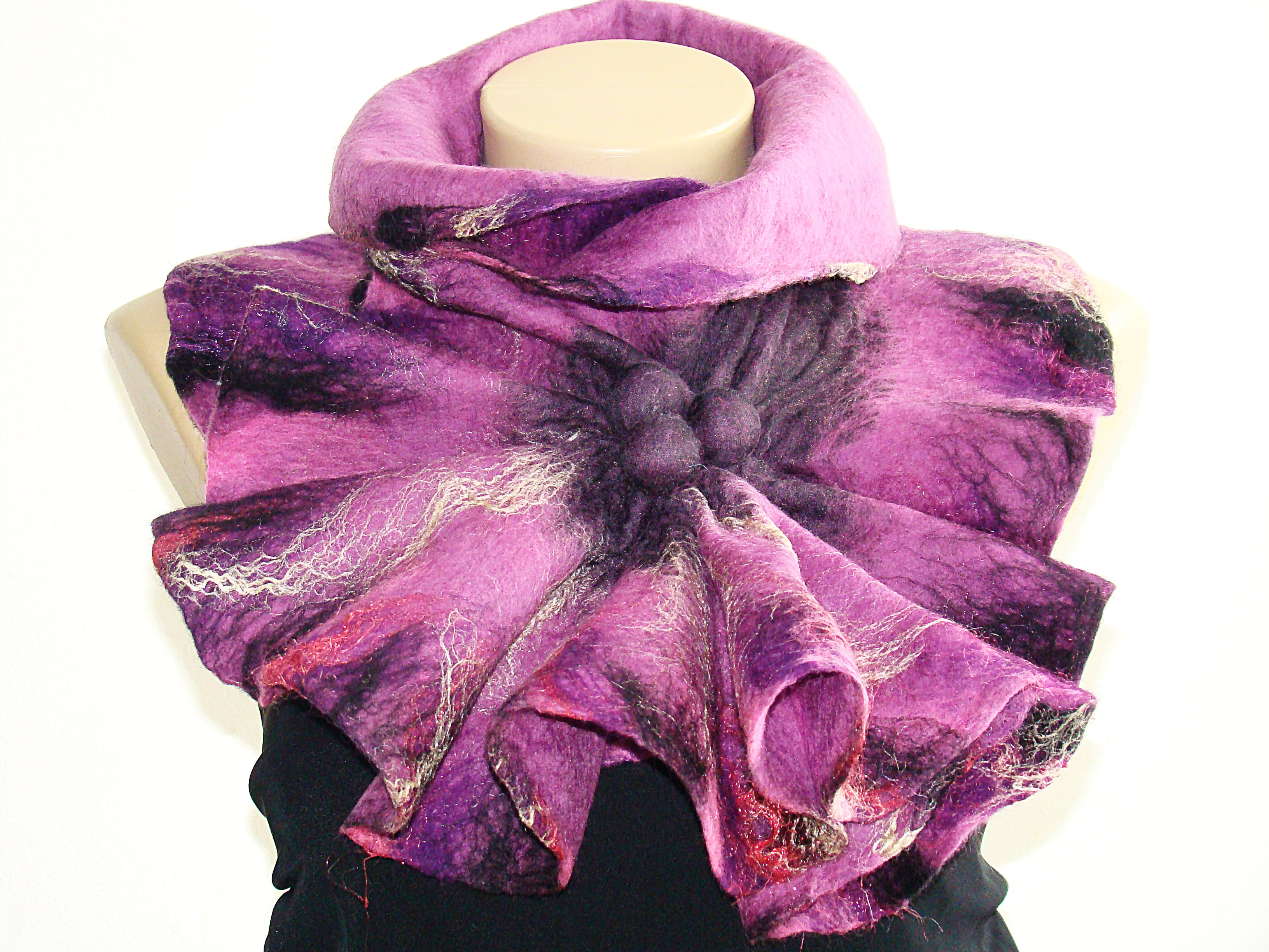 handmade felted scarf