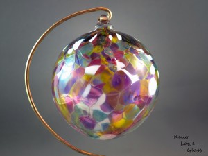 Hand blown ornament by Kelly Lowe.