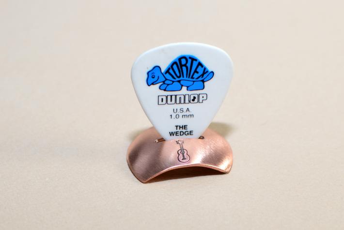 Guitar pick stand in copper for a rocking musician on Handmade Artists' Shop