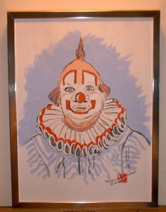 hand painted clown