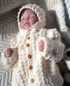 Crochet IrishKnit Sweater.Newborn.Infants.Todders