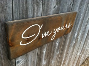 handmade wood sign