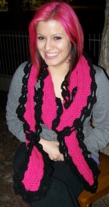 hotpinkblackscarf