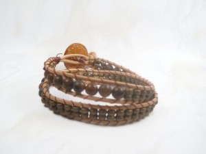 rustic brown wrap bracelet2