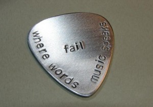 altered guitar pick personalized