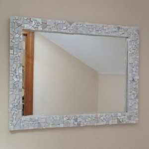 live in mosaics shades of white mosaic mirror