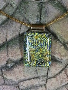 Dichroic Fireworks - Fused Glass Pendant - Dichroic Fused Glass Jewelry #354